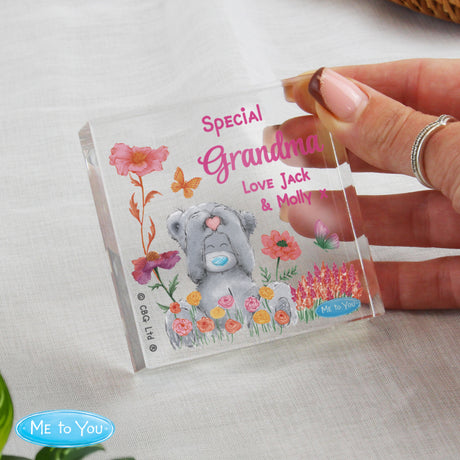 Personalised Me to You Flowery Glass Ornament - Shop Crystal Tokens At Gift Moments - 3