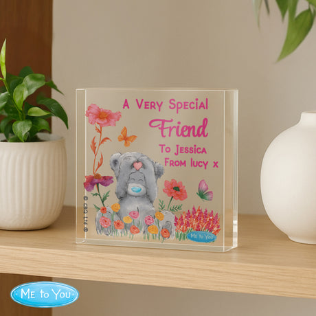 Personalised Me to You Flowery Glass Ornament - Shop Crystal Tokens At Gift Moments - 4