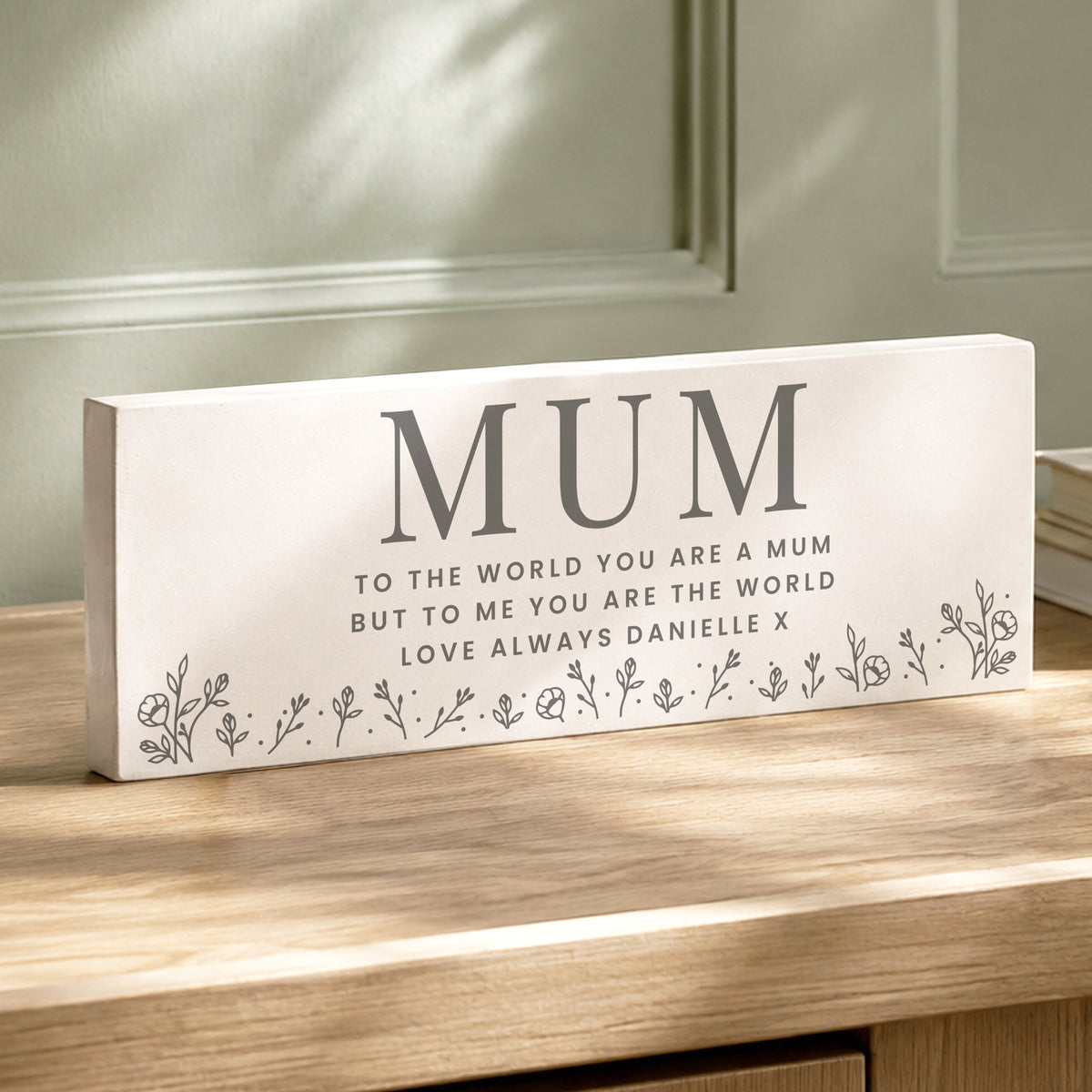 Personalised Floral Wooden Mum Ornament - Shop Ornaments At Gift Moments - 2