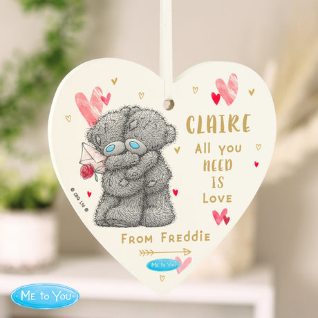 Personalised Me To You Hold You Forever Wooden Heart Decoration - Shop Decorations At Gift Moments - 1