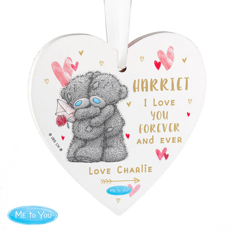 Personalised Me To You Hold You Forever Wooden Heart Decoration - Shop Decorations At Gift Moments - 4