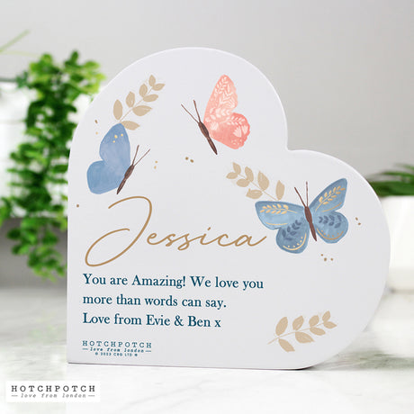 Personalised Hotchpotch Butterfly Heart Ornament
