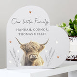 Personalised Highland Cow Wooden Heart Ornament - Shop At Gift Moments - 4