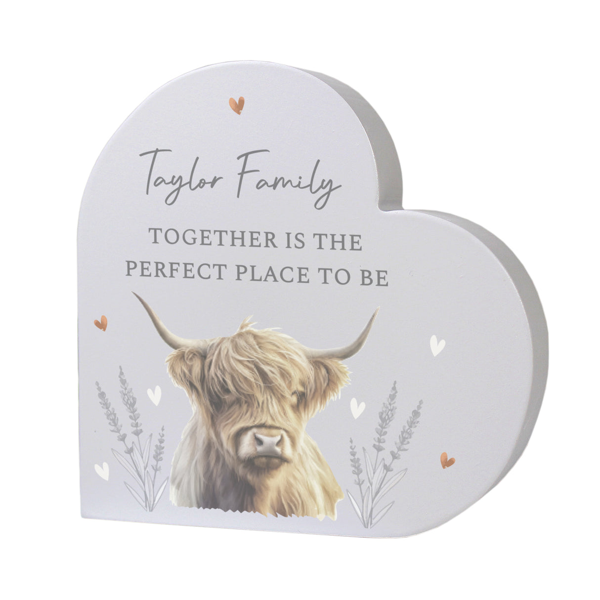 Personalised Highland Cow Wooden Heart Ornament - Shop At Gift Moments - 5
