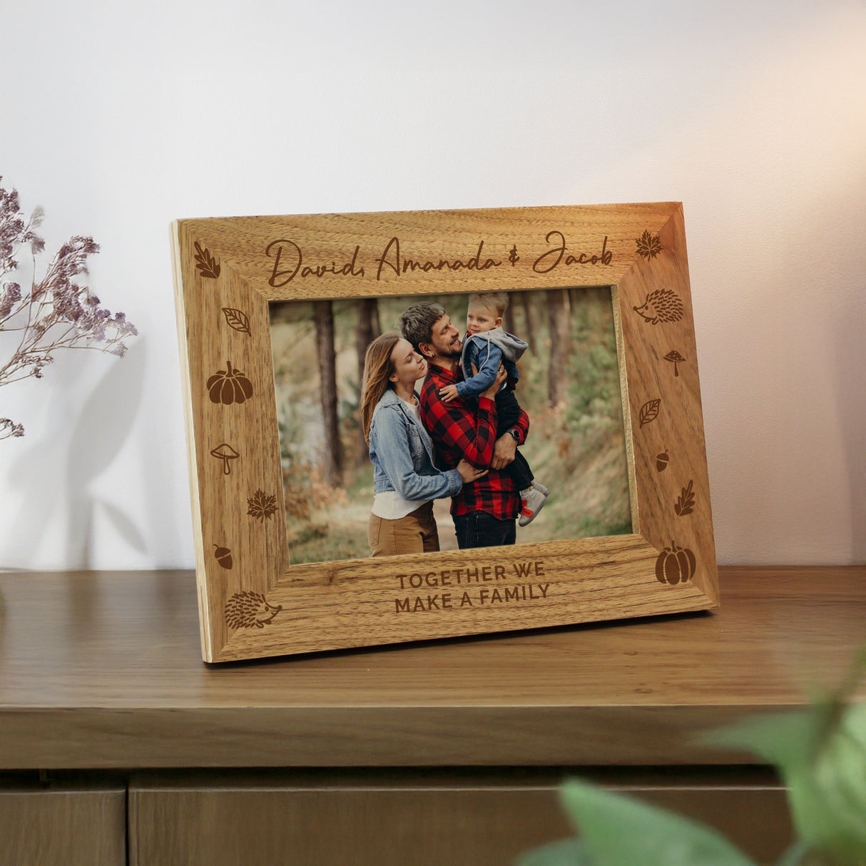 Personalised Autumn 6x4 Wooden Photo Frame - Shop At Gift Moments - 3
