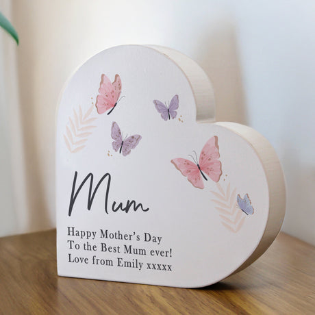 Personalised Butterfly Grey Heart Ornament - Shop At Gift Moments - 1