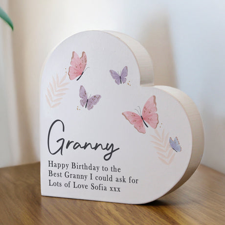 Personalised Butterfly Grey Heart Ornament - Shop At Gift Moments - 3