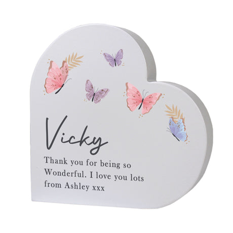 Personalised Butterfly Grey Heart Ornament - Shop At Gift Moments - 5
