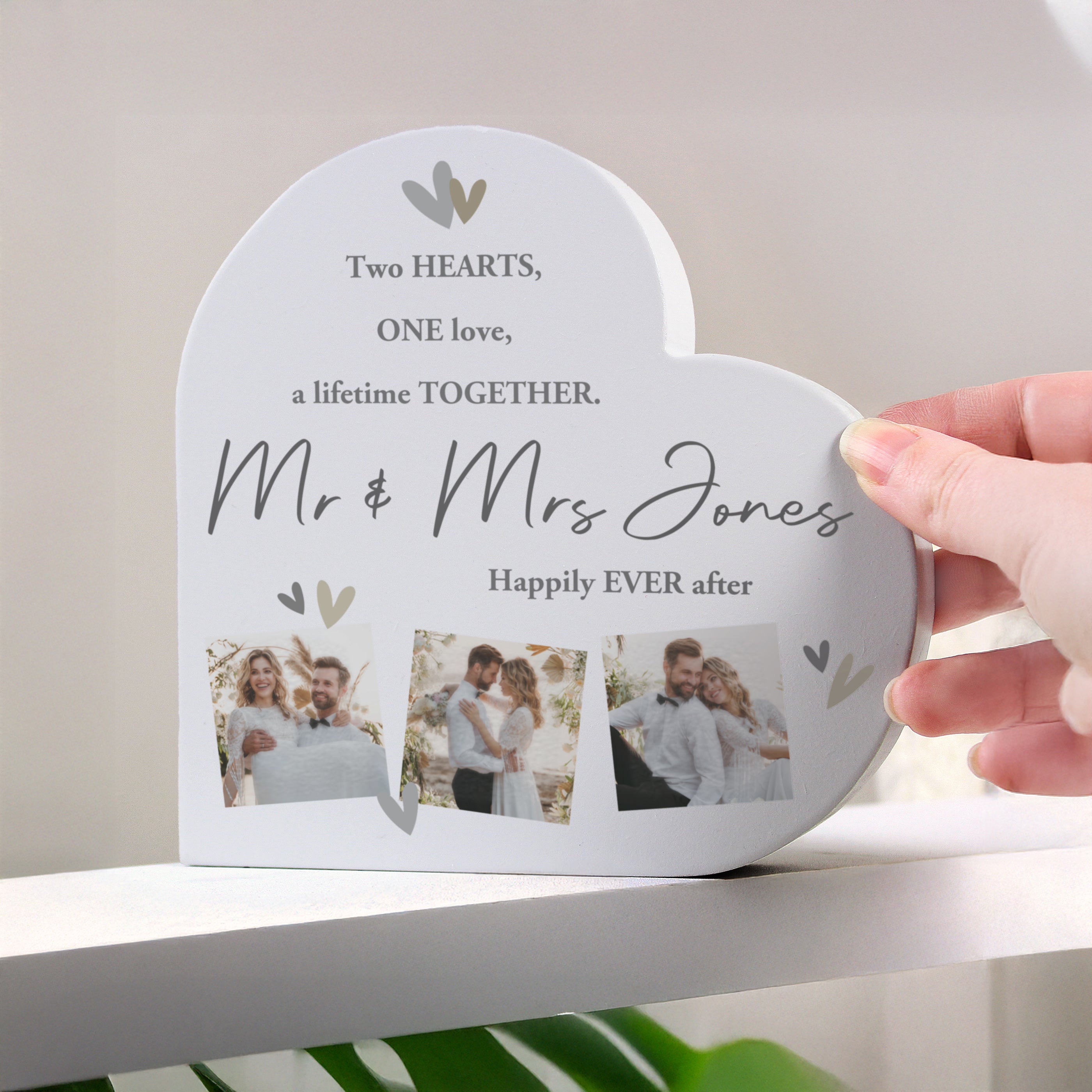 Personalised Photo Upload Grey Heart Ornament - Shop Ornaments At Gift Moments - 4