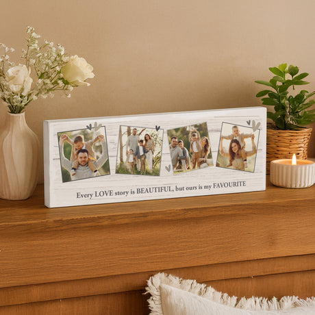 Personalised Photo Upload Hearts Mantel Block - Shop Ornaments At Gift Moments - 3