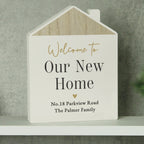 Personalised Black & Gold Wooden House Ornament - Shop Ornaments At Gift Moments - 3