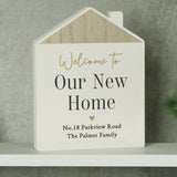Personalised Black & Gold Wooden House Ornament - Shop Ornaments At Gift Moments - 3