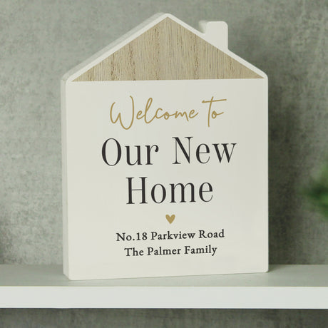 Personalised Black & Gold Wooden House Ornament - Shop Ornaments At Gift Moments - 3