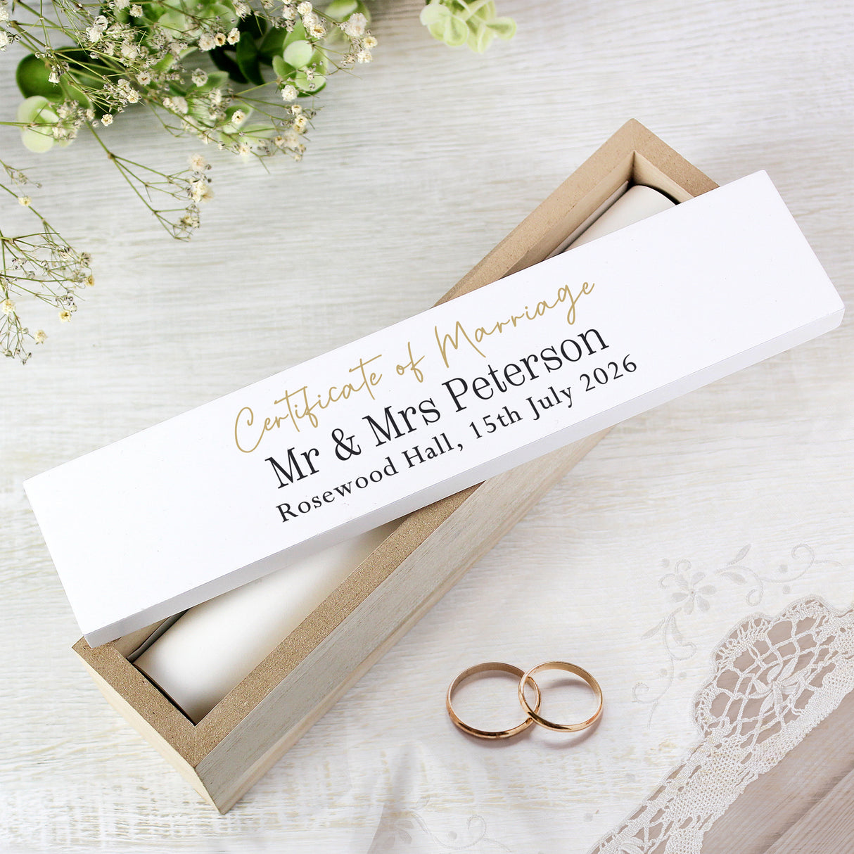Personalised Black & Gold Free Text Certificate Holder - Shop Certificate Holders At Gift Moments - 1