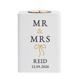 Personalised Black & Gold White Wooden Tealight - Shop Candle Holders At Gift Moments - 4