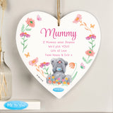 Personalised Me to You Flowery Hanging Heart Ornament - Shop Hanging Decorations At Gift Moments - 2