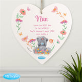 Personalised Me to You Flowery Hanging Heart Ornament - Shop Hanging Decorations At Gift Moments - 4