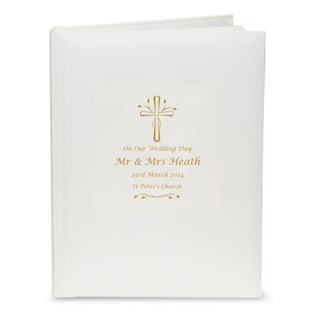 Personalised Gold Cross Traditional Photo Album