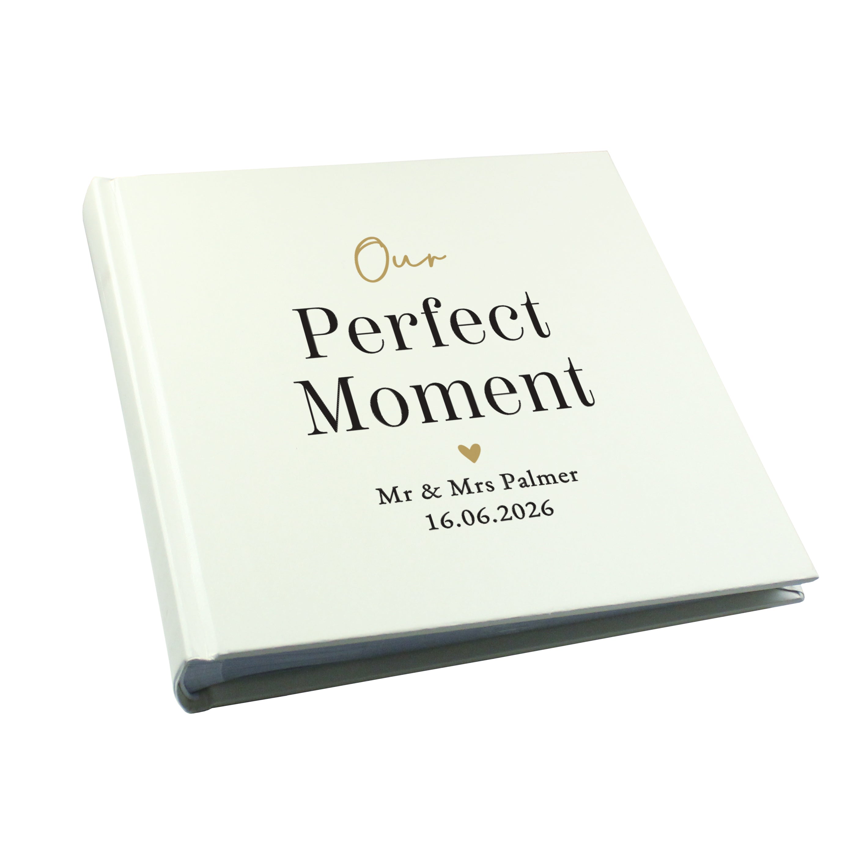 Personalised Black & Gold Free Text Square Album - Shop Photo Albums At Gift Moments - 5