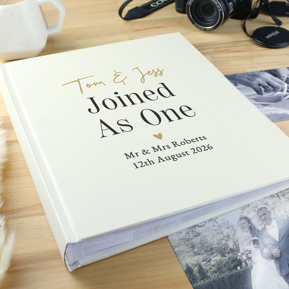 Personalised Black & Gold Free Text Traditional Album - Shop Photo Albums At Gift Moments - 2