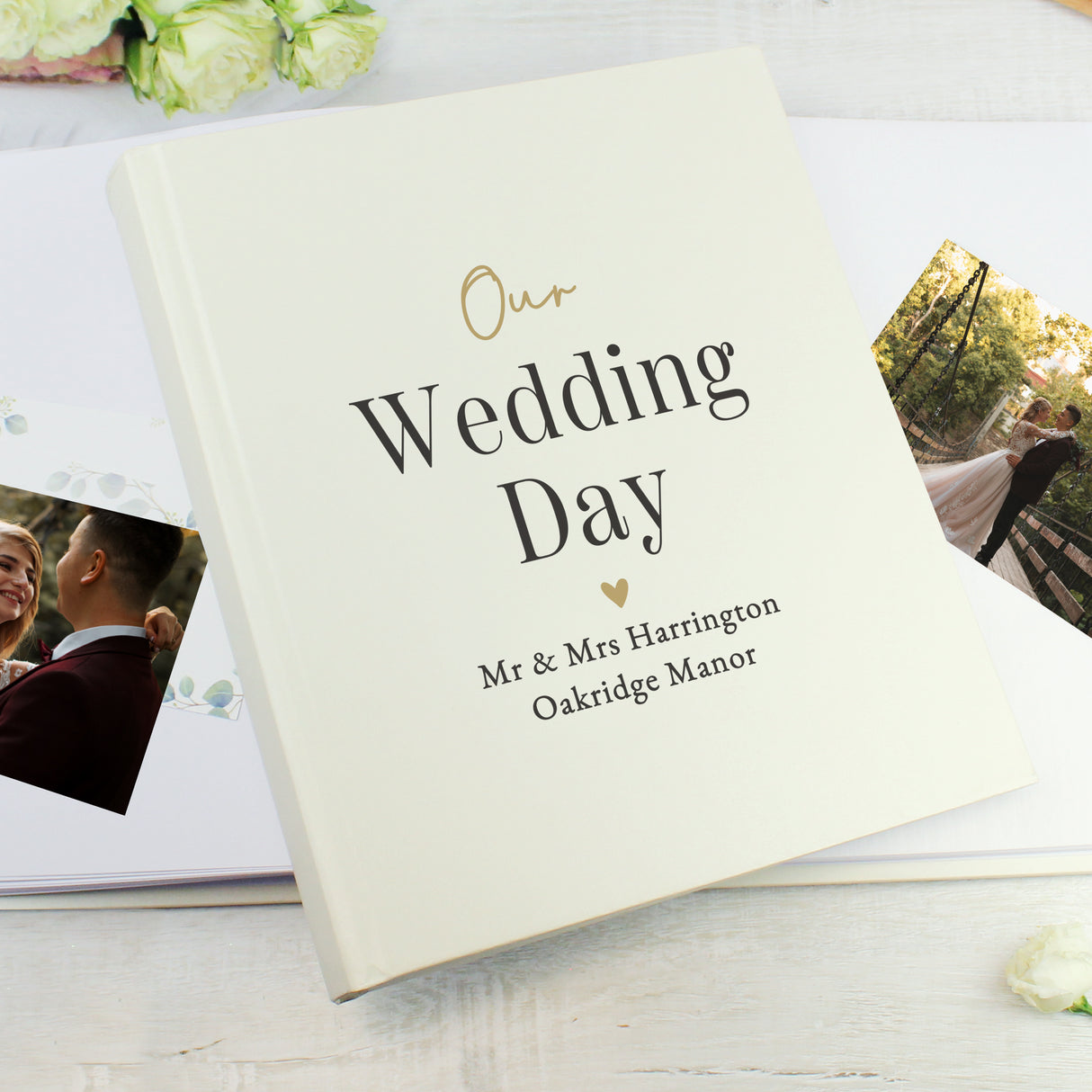 Personalised Black & Gold Free Text Traditional Album - Shop Photo Albums At Gift Moments - 3
