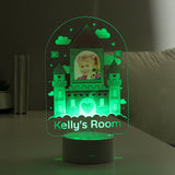 Personalised Pink Castle Photo Upload LED Colour Changing Night Light