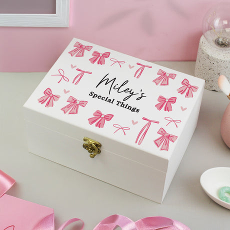 Personalised Bow Storage Box - Shop At Gift Moments - 1