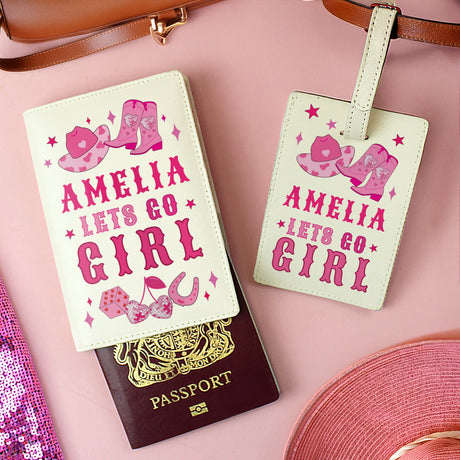 Personalised Cowgirl Luggage Tag & Passport Holder - Shop At Gift Moments - 2