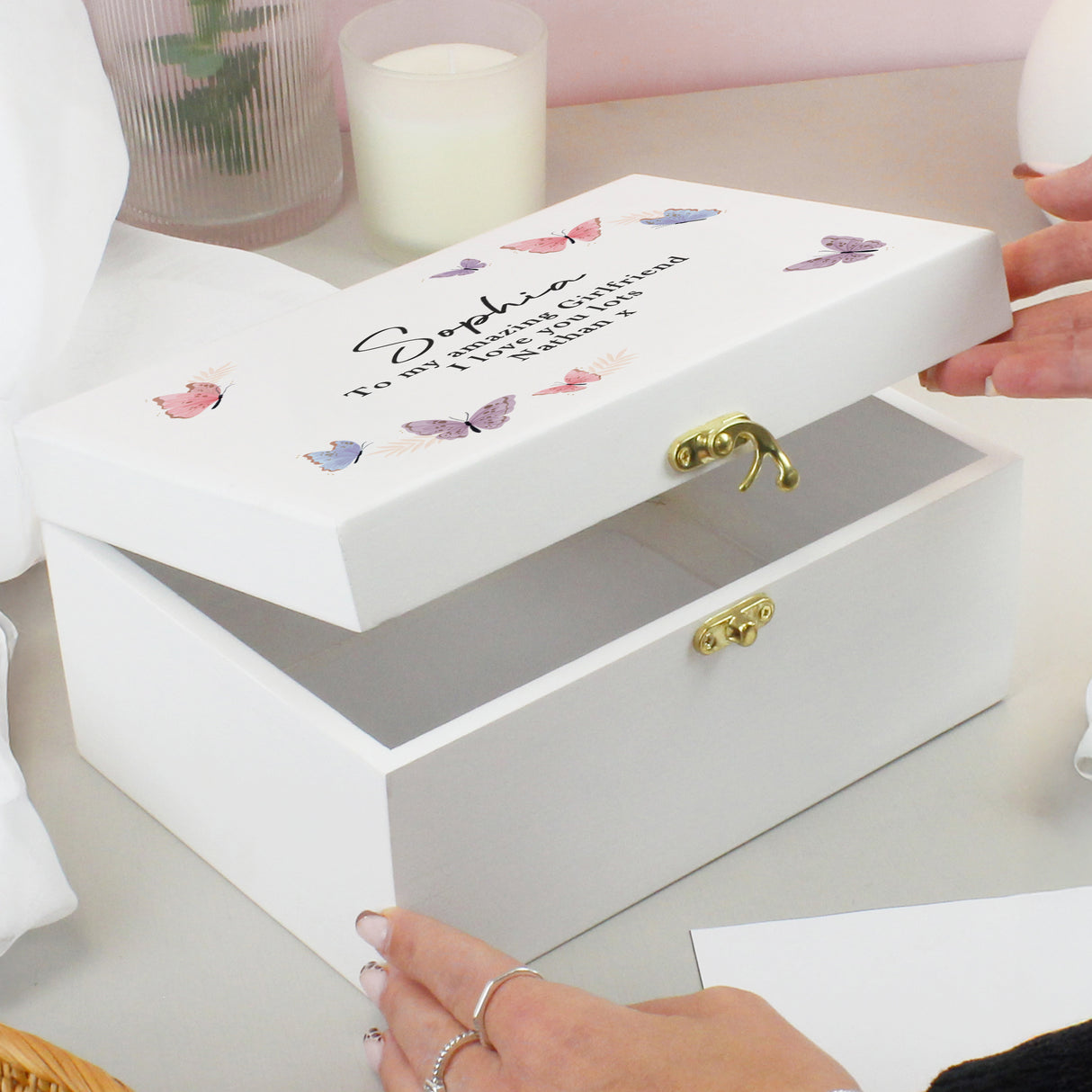 Personalised Butterfly Wooden Keepsake Box - Shop At Gift Moments - 3