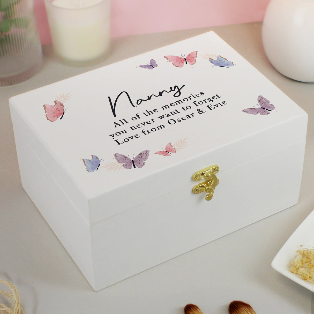 Personalised Butterfly Wooden Keepsake Box - Shop At Gift Moments - 4