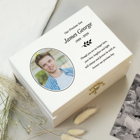 Personalised Photo Upload Memorial Keepsake Box - Shop Keepsake Boxes At Gift Moments - 1