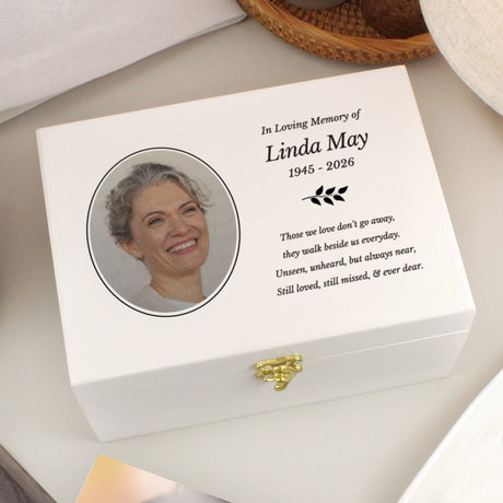 Personalised Photo Upload Memorial Keepsake Box - Shop Keepsake Boxes At Gift Moments - 2