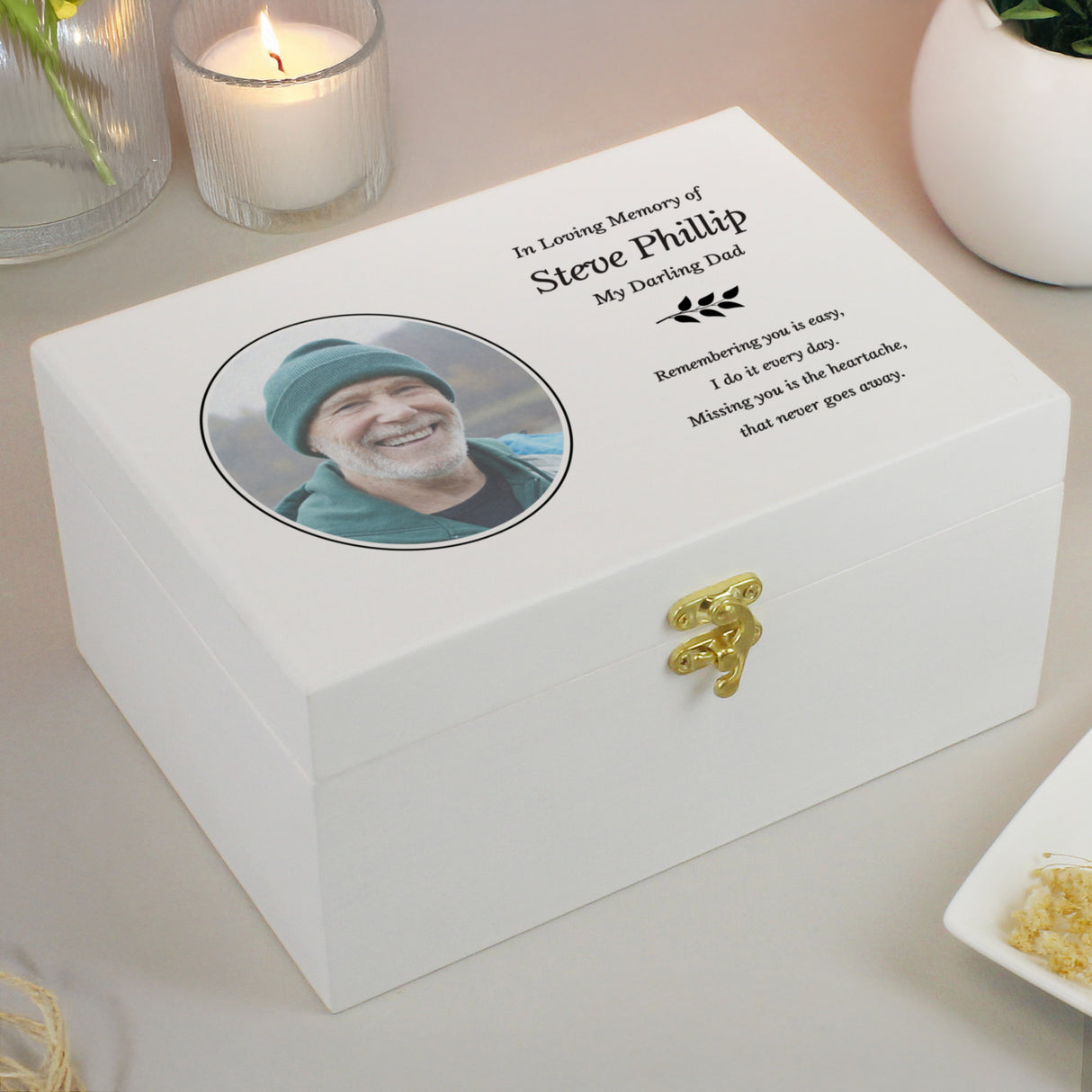 Personalised Photo Upload Memorial Keepsake Box - Shop Keepsake Boxes At Gift Moments - 4