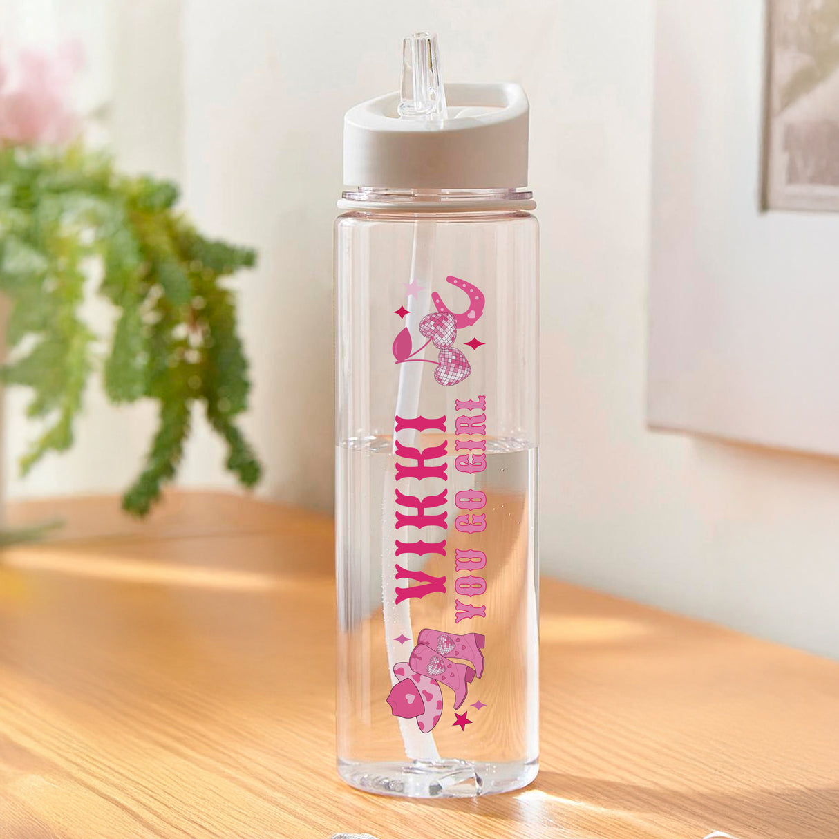 Personalised Cowgirl Water Bottle - Shop At Gift Moments - 1