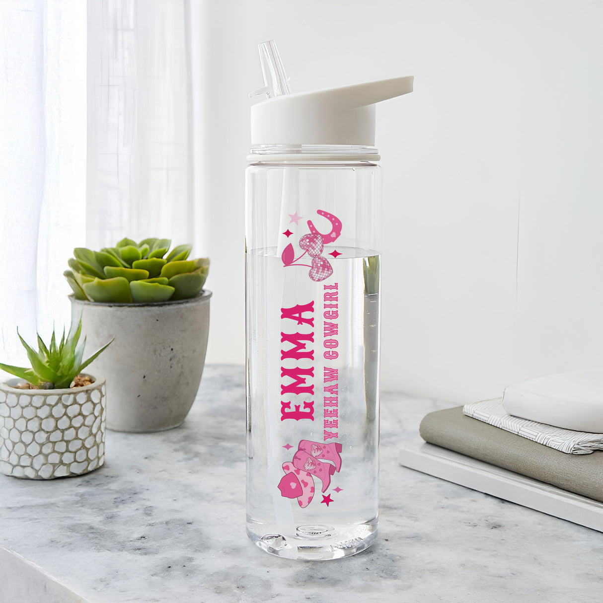 Personalised Cowgirl Water Bottle - Shop At Gift Moments - 2
