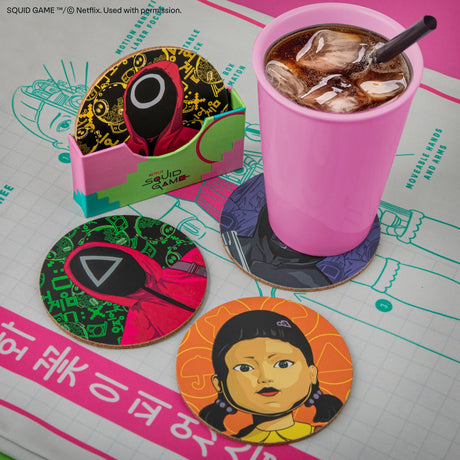 Set of 4 Squid Game Coasters - Shop Coasters At Gift Moments - 1
