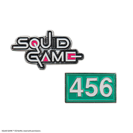 Set of 2 Pins Player 456 & Squid Game - Shop Badges At Gift Moments - 2