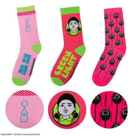 Set of 3 Squid Game Socks - Shop Clothing At Gift Moments - 1