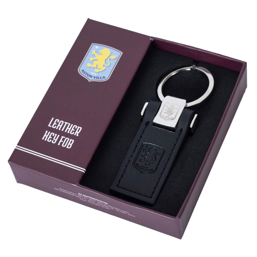 Aston Villa FC Leather Key Fob - Shop Keyrings At Gift Moments - 3