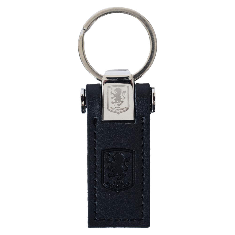 Aston Villa FC Leather Key Fob - Shop Keyrings At Gift Moments - 1