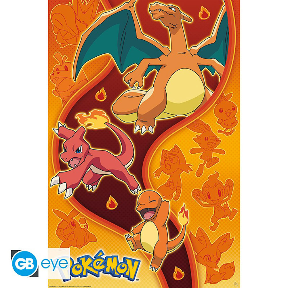 Pokemon Poster Fire Type 172