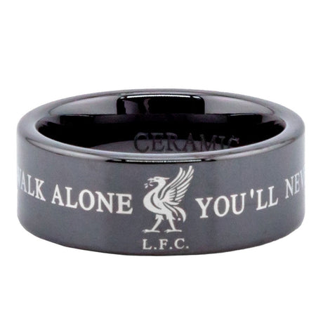 Liverpool FC Black Ceramic Ring Small