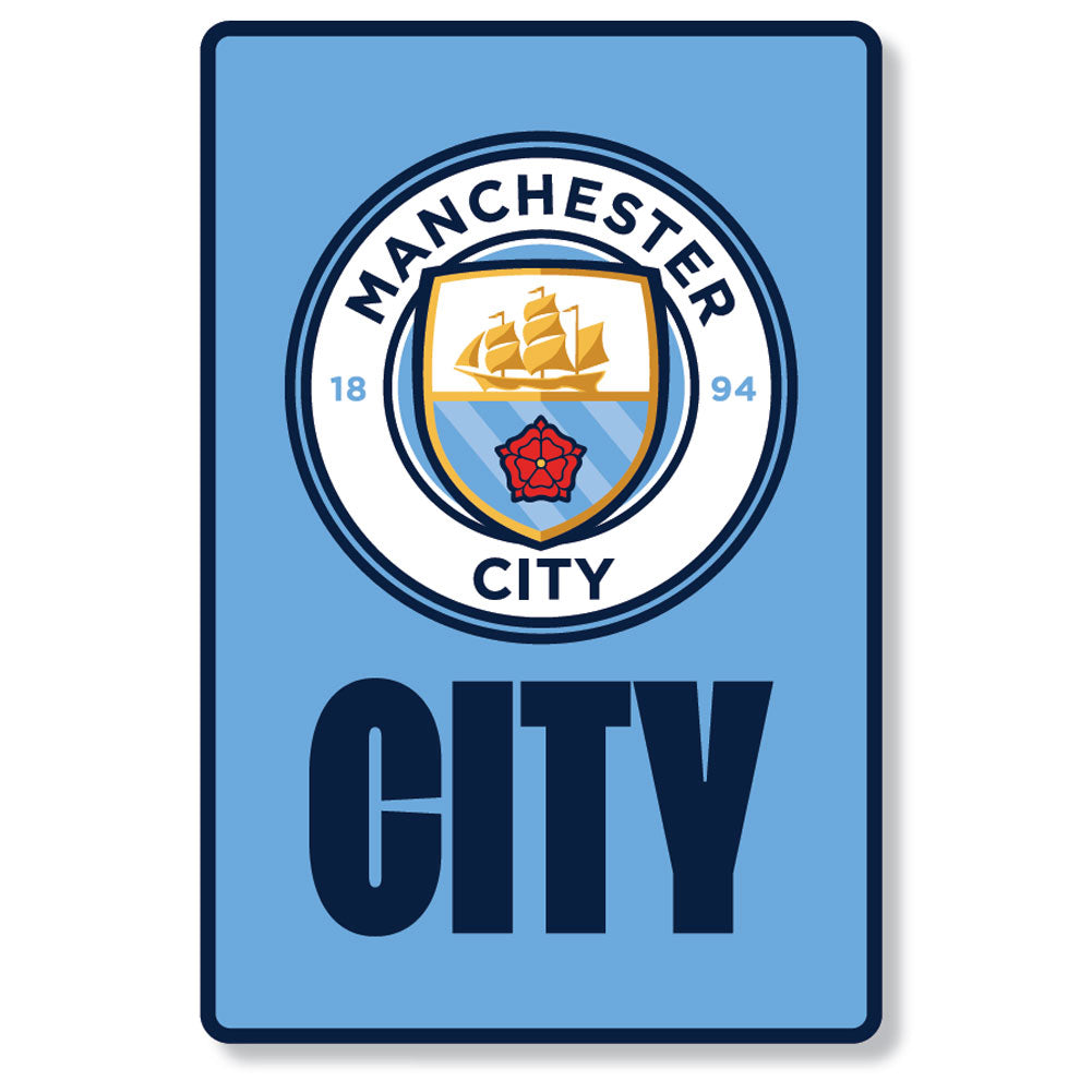 Manchester City FC Portrait LED Crest Sign - Shop Signs & Plaques At Gift Moments - 1