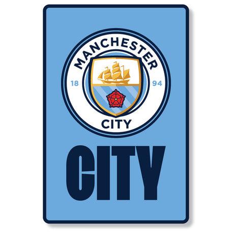 Manchester City FC Portrait LED Crest Sign - Shop Signs & Plaques At Gift Moments - 1