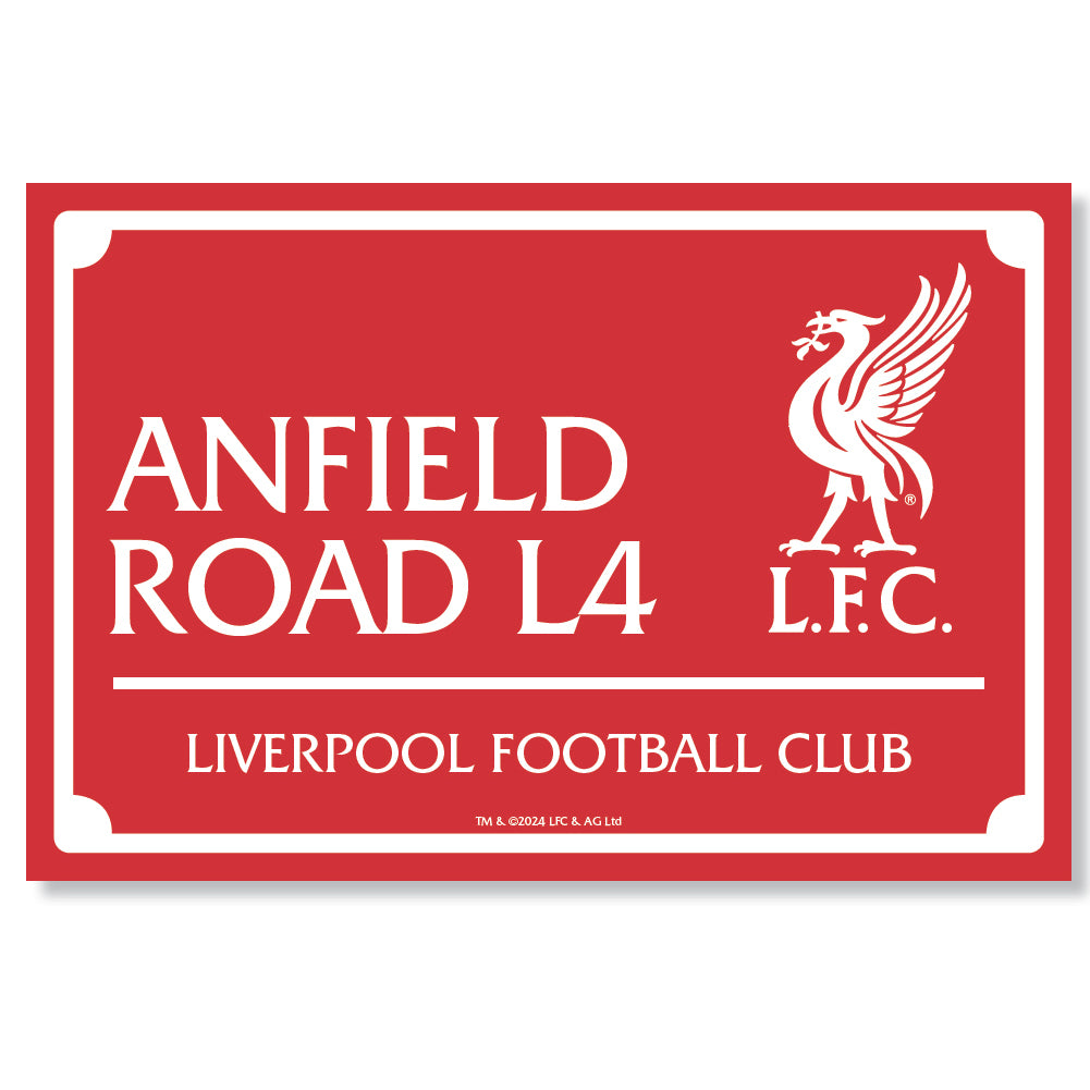 Liverpool FC Landscape LED Street Sign - Shop Signs & Plaques At Gift Moments - 1