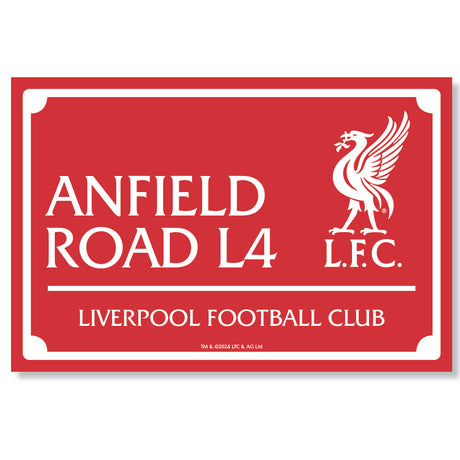 Liverpool FC Landscape LED Street Sign - Shop Signs & Plaques At Gift Moments - 1