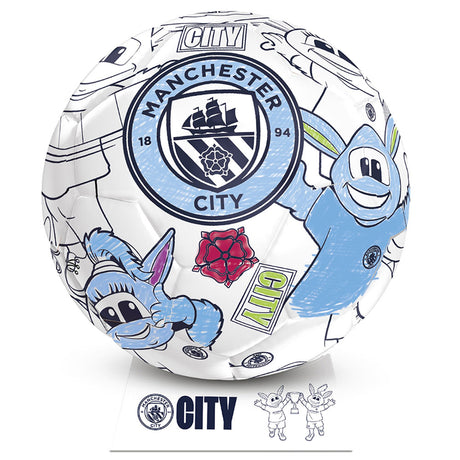 Manchester City FC ’Colour In’ Mini Football Set - Shop Balls At Gift Moments - 2