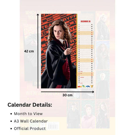 Harry Potter A3 Calendar 2026 - Shop Calendars At Gift Moments - 5