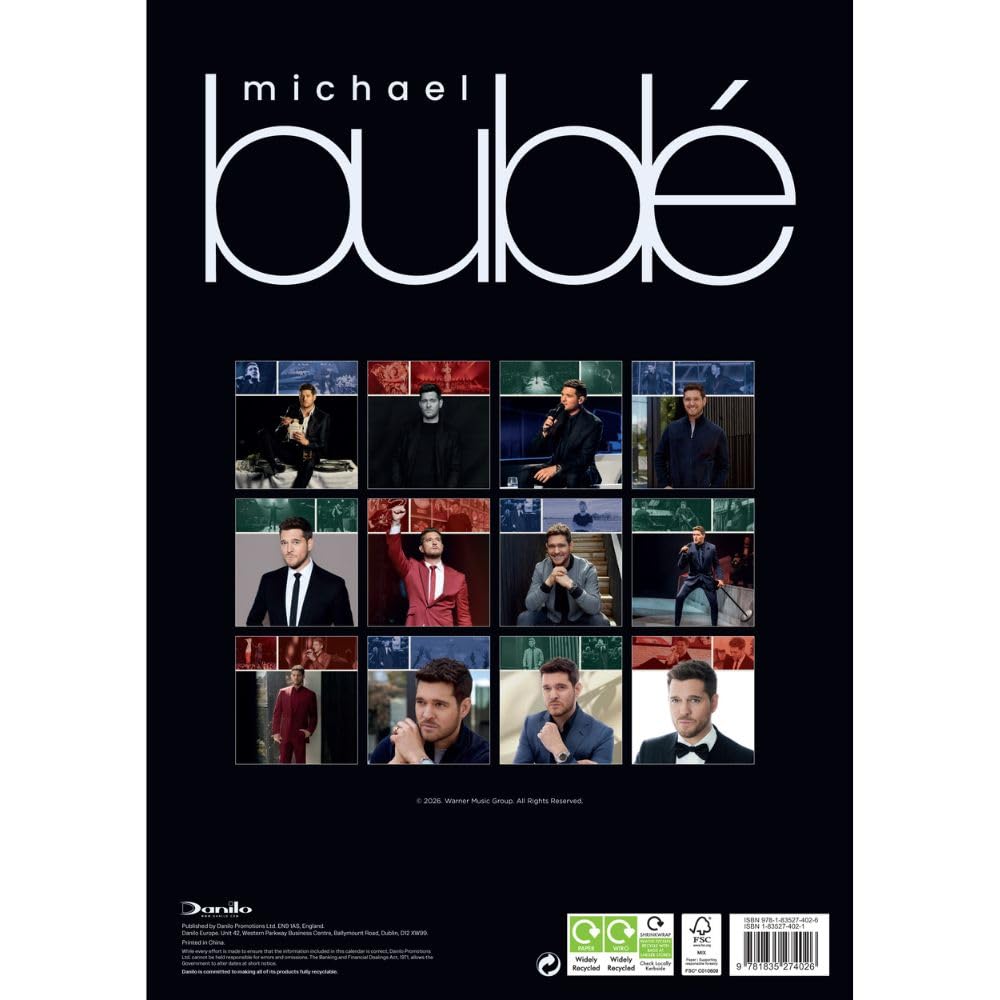 Michael Buble A3 Calendar 2026