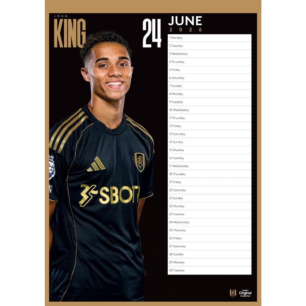 Fulham FC A3 Calendar 2026